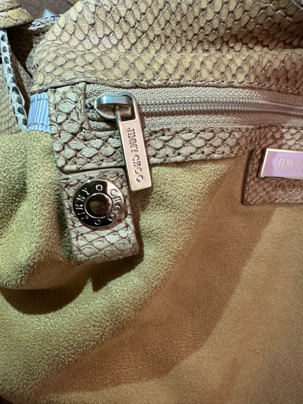 Jimmy Choo Rahmyn Hobo Bag Snake-Embossed Leather - Picture 8 of 13